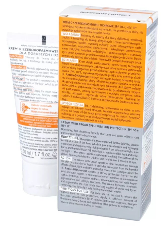 Pharmaceris S Spectrum Protect SPF 50+ Broad Spectrum Cream – Adults & Kids [50ml] - Image 4