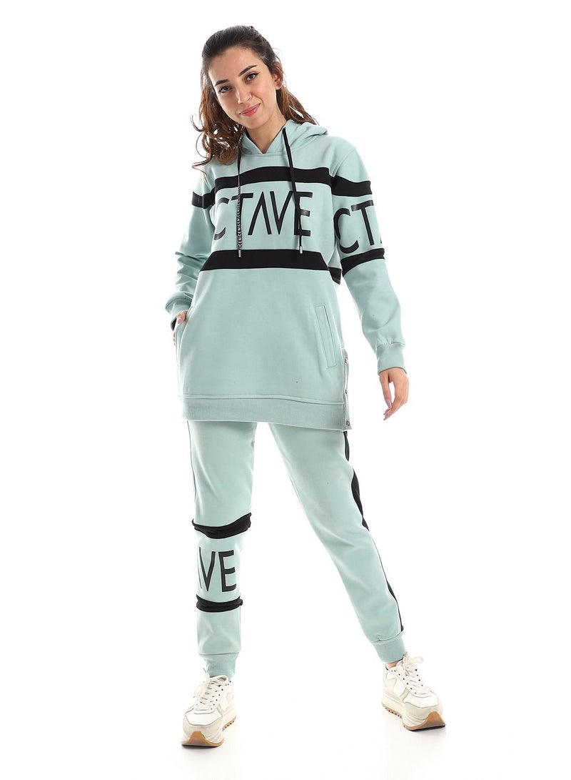 سيزار ترنج حريمي قطعتين مزود بطباعات - Image 1