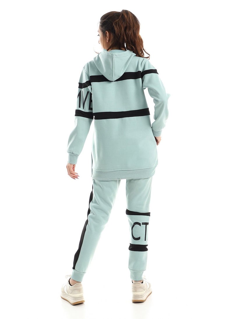 سيزار ترنج حريمي قطعتين مزود بطباعات - Image 3