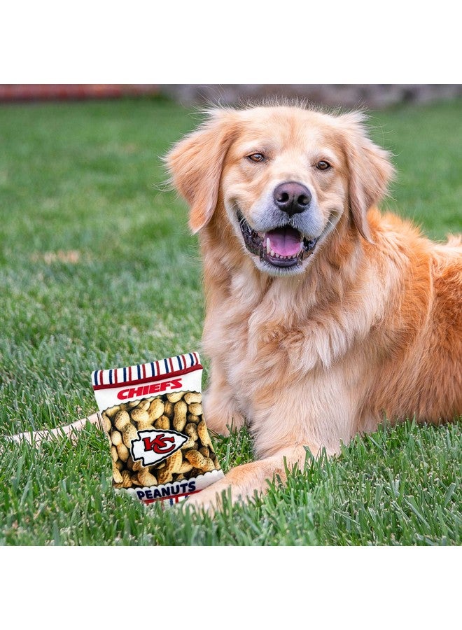 Pets First NFL Kansas City Chiefs Crinkle FINE Plush Dog & CAT Squeak Toy - Cutest Stadium Peanuts Snack Plush Toy for Dogs & Cats with Inner Squeaker & Beautiful Baseball Team Name/Logo Small - Image 3