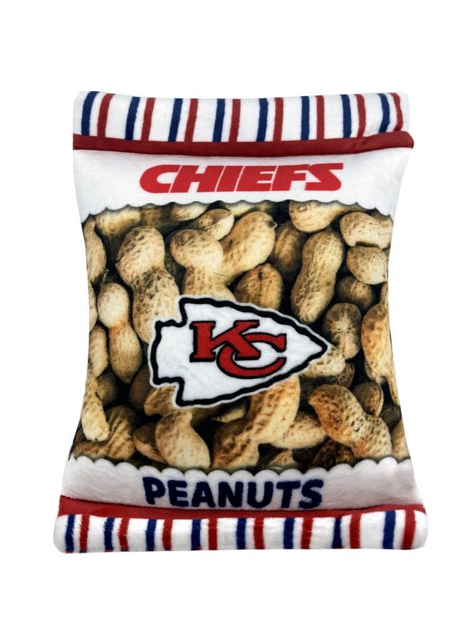 Pets First NFL Kansas City Chiefs Crinkle FINE Plush Dog & CAT Squeak Toy - Cutest Stadium Peanuts Snack Plush Toy for Dogs & Cats with Inner Squeaker & Beautiful Baseball Team Name/Logo Small - Image 1