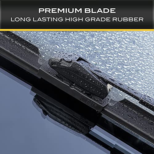 CAT C2.0 Wiper Blades (2-Pack), Front or Rear Wiper Blades for Cars SUVs Trucks, Direct OEM Replacement, Heavy Duty Streak-Free All Seasons Silent Crystal Clear Easy Installation - 22" + 22" - Image 4