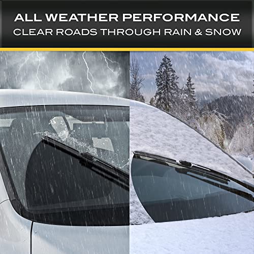 CAT C2.0 Wiper Blades (2-Pack), Front or Rear Wiper Blades for Cars SUVs Trucks, Direct OEM Replacement, Heavy Duty Streak-Free All Seasons Silent Crystal Clear Easy Installation - 22" + 22" - Image 5
