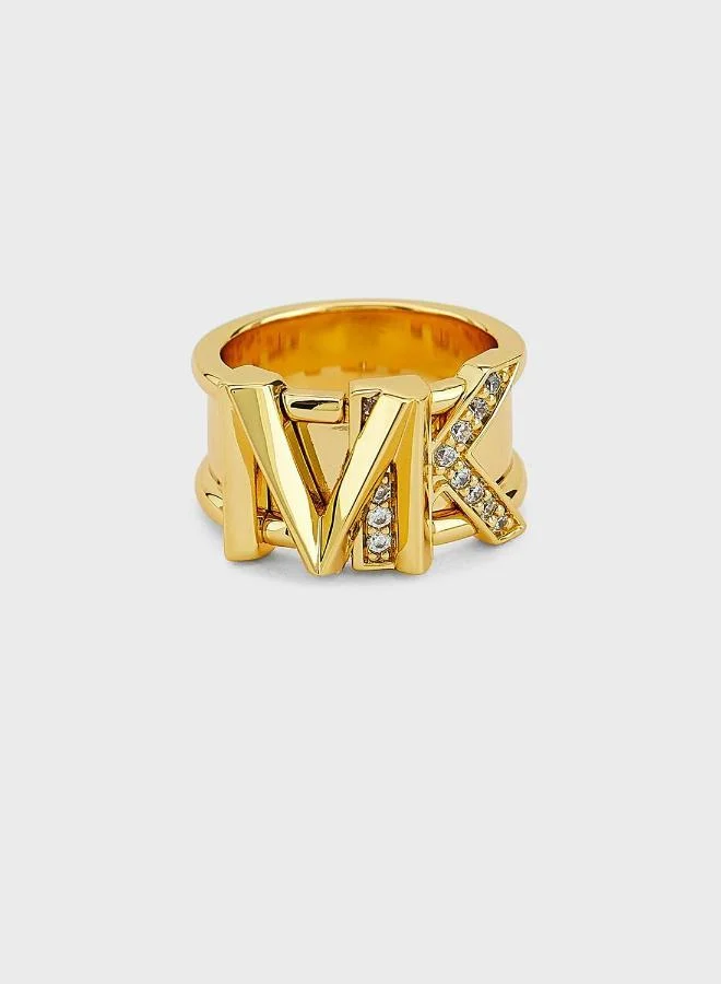 Michael Kors Mk Logo Detailed Ring