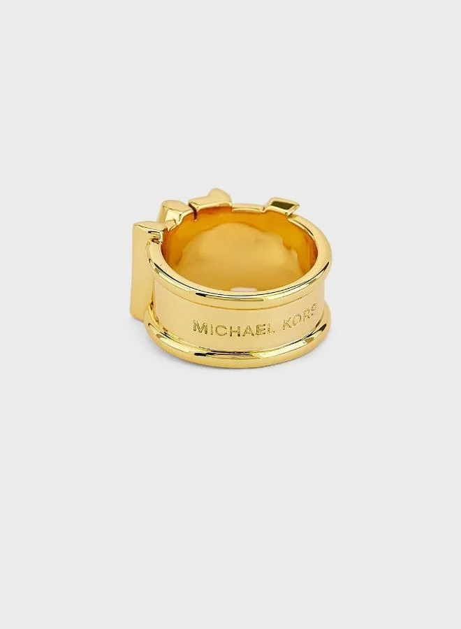 Michael Kors Mk Logo Detailed Ring