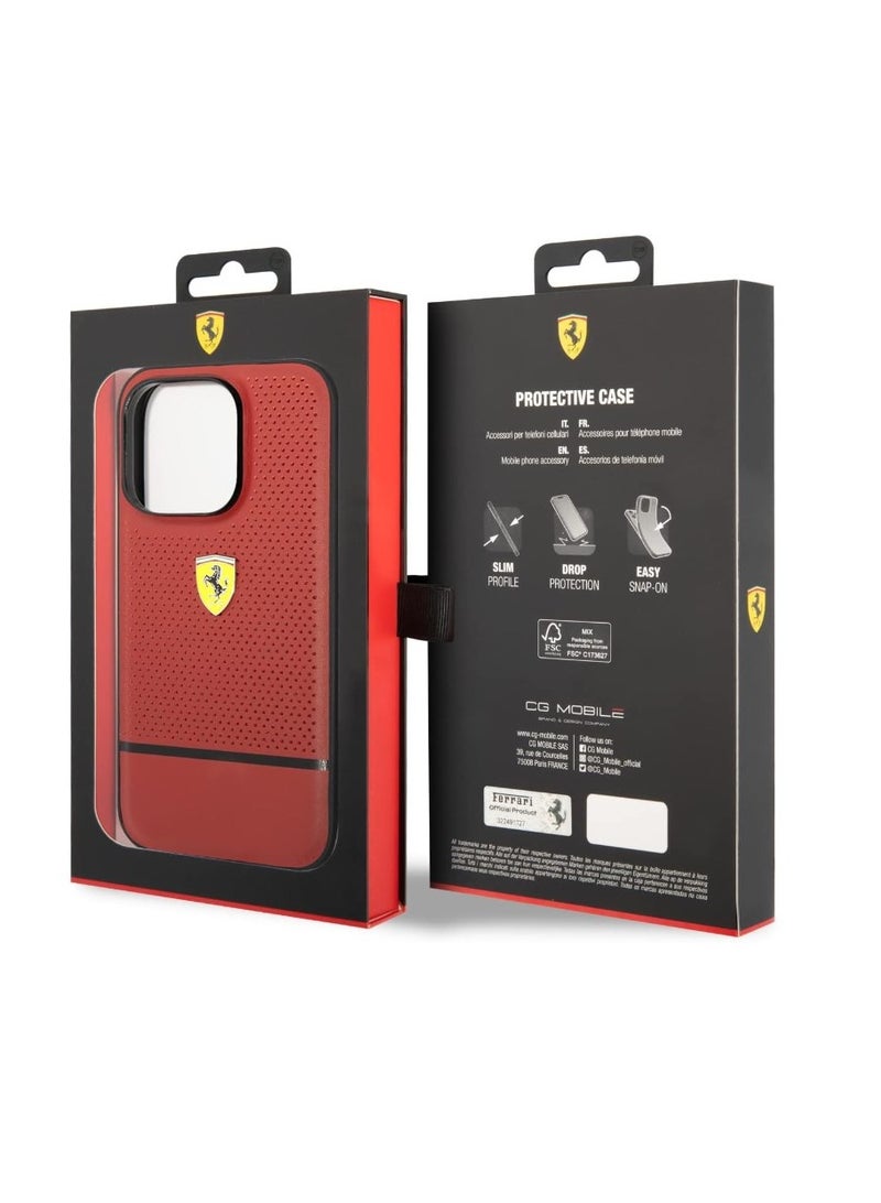 Ferrari غطاء حماية لجهاز آيفون 14 برو - أحمر - Image 5