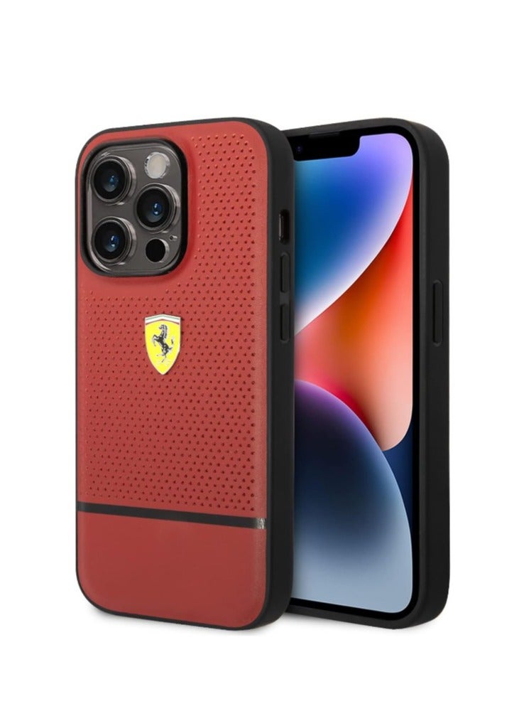 Ferrari غطاء حماية لجهاز آيفون 14 برو - أحمر - Image 1