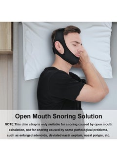 Vosaro Anti Snore Chin Strap [Upgraded], Vosaro Snoring Solution Effective Anti Snore Device, Adjustable and Breathable Stop Snoring Head Band for Men Women, Black  - Image 2