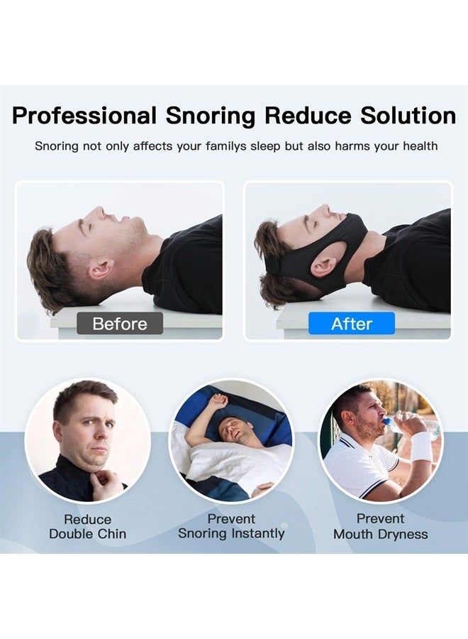 Vosaro Anti Snore Chin Strap [Upgraded], Vosaro Snoring Solution Effective Anti Snore Device, Adjustable and Breathable Stop Snoring Head Band for Men Women, Black - Image 4