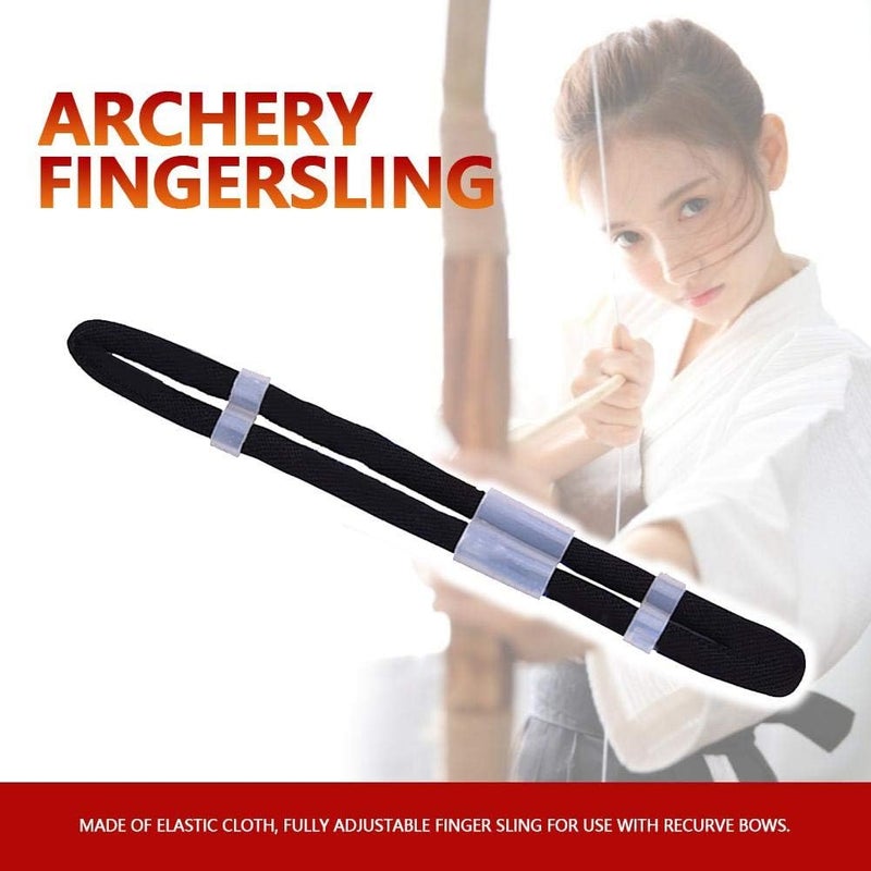 DEWIN Archery Fingersling - Adjustable Fingersling Archery Finger Sling, for Recurve Bow, Hunting Shooting Accessory, 2 Colors, 3Sizes - Image 2