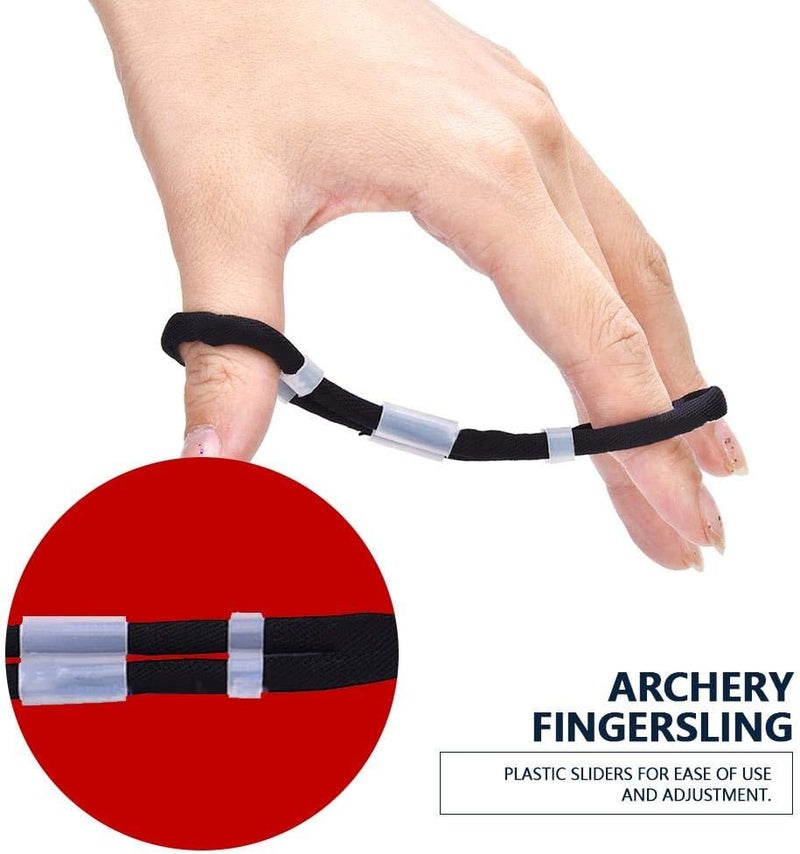 DEWIN Archery Fingersling - Adjustable Fingersling Archery Finger Sling, for Recurve Bow, Hunting Shooting Accessory, 2 Colors, 3Sizes - Image 4