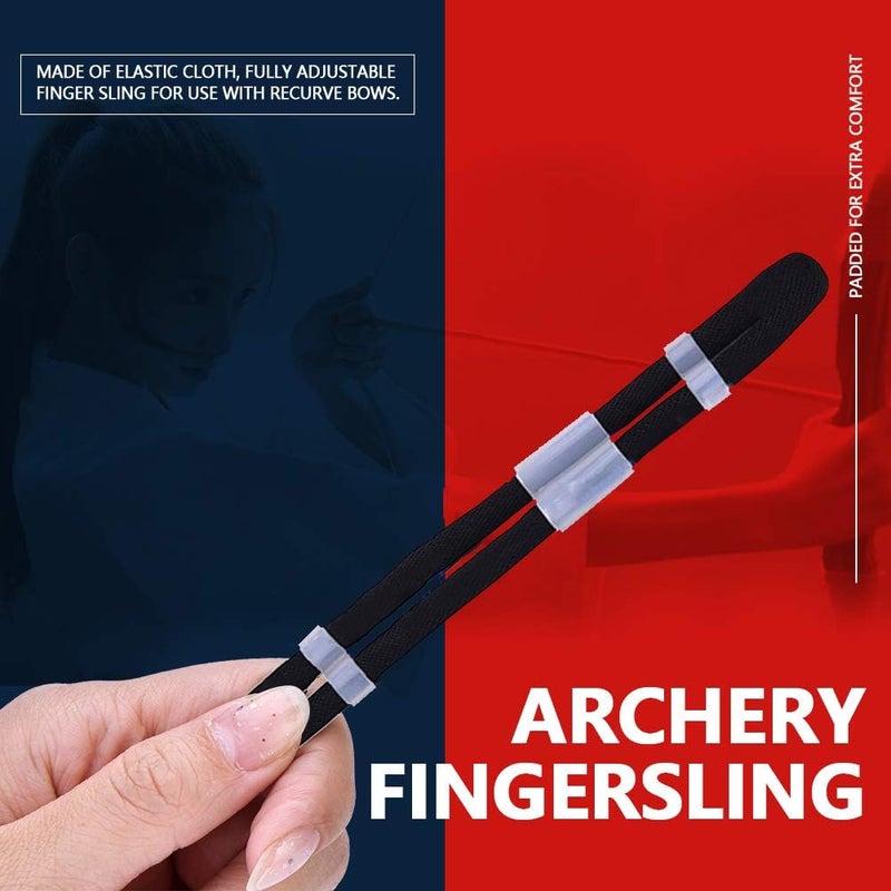 DEWIN Archery Fingersling - Adjustable Fingersling Archery Finger Sling, for Recurve Bow, Hunting Shooting Accessory, 2 Colors, 3Sizes - Image 3