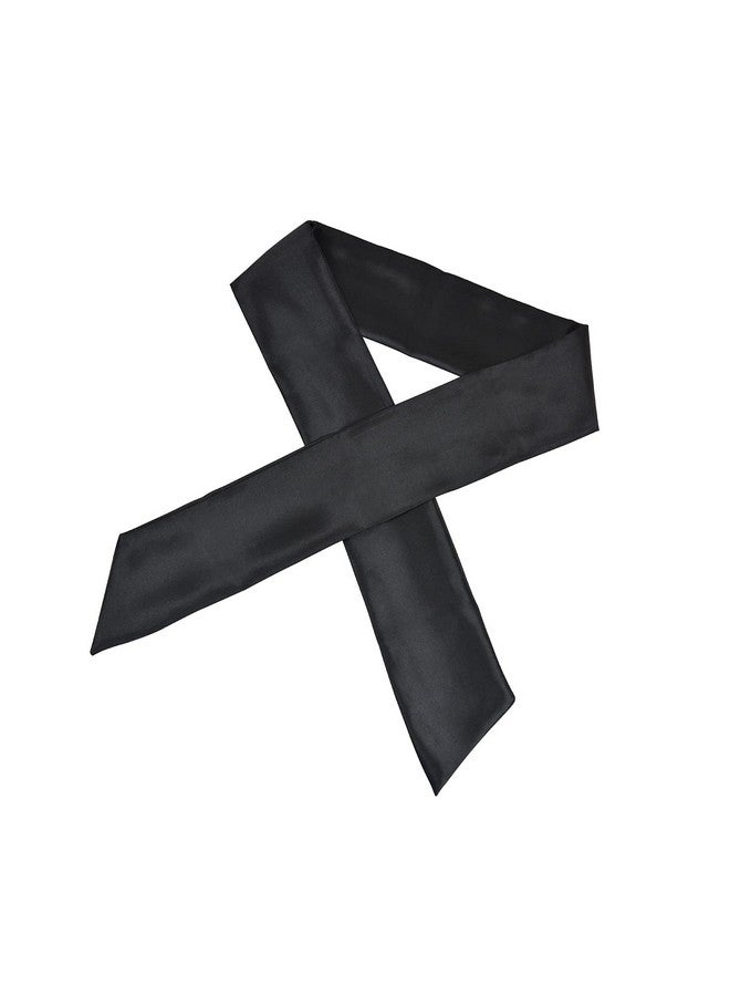 YTBYT Wig Grip Band Soft Satin Scarf Fashion Headbands for Lace Frontal Wigs Fixing Makeup Sports Yoga Facial (2 Pcs, Black) - Image 5