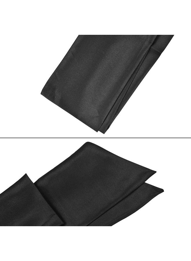 YTBYT Wig Grip Band Soft Satin Scarf Fashion Headbands for Lace Frontal Wigs Fixing Makeup Sports Yoga Facial (2 Pcs, Black) - Image 4