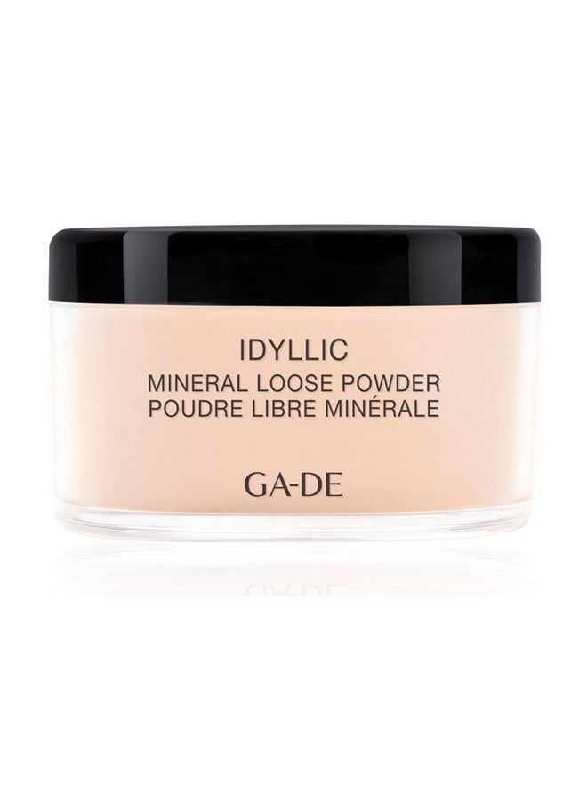 GA-DE Idyllic Mineral Loose Powder Lightweight Setting Powder Makeup Provides Antioxidant Protection And Blurs Imperfections 100 Nude 0.88 Oz - Image 1