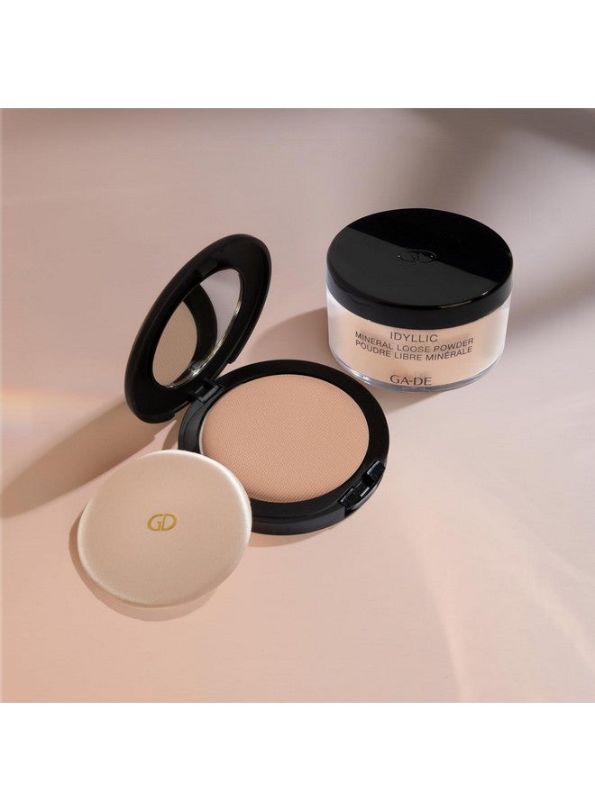 GA-DE Idyllic Mineral Loose Powder Lightweight Setting Powder Makeup Provides Antioxidant Protection And Blurs Imperfections 100 Nude 0.88 Oz - Image 4