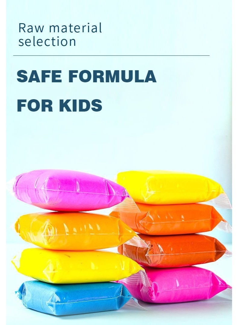 36 Colors Air Dry Foam Clay Kit – DIY Modeling Clay with Handy Carry Bag Stickers & Sculpting Tools, Non-Toxic Soft Magic Clay for Kids Art Crafts(Blue) - Image 2