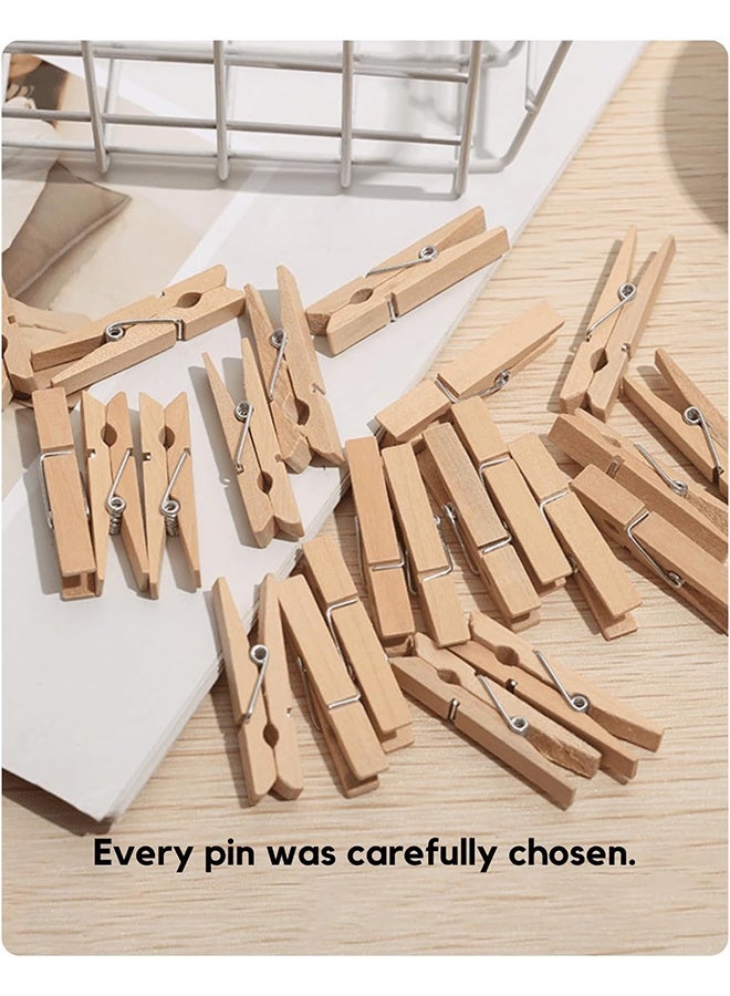 48 Pcs Wooden Clothespins Heavy Duty Natural Wood Laundry Clips, Strong Grip Clothes Pegs for Hanging Clothes, Photos, Crafts, DIY Projects, Home Kitchen Drying Rack Accessories, Reusable Eco-Friendly Clips - Image 5