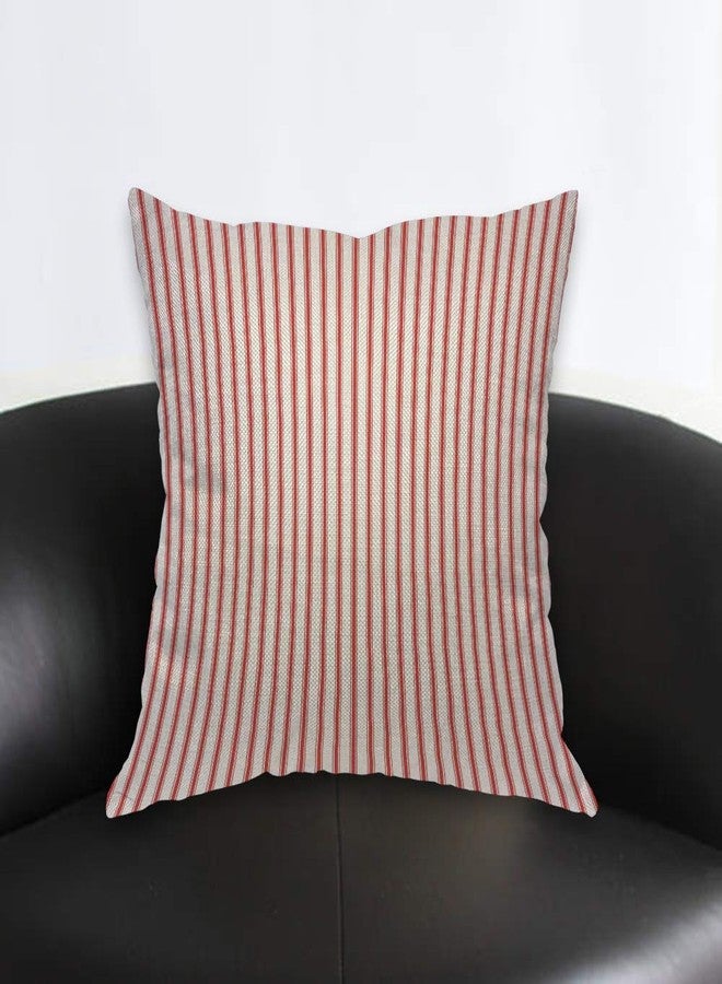 AOYEGO Red Vertical Stripe Throw Pillow Cover Streaks Red and White Line Background Fashion Striped Simple Repeat Pillow Case 18x18 Inch Decorative Men Women Room Cushion Cover for Home Couch - Image 2
