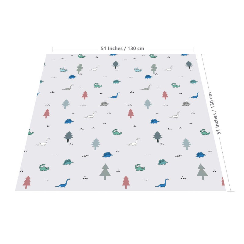 WOMUMON 51â€ Baby Splat Mat for Under High Chair/Arts/Crafts, Washable Waterproof Anti-Slip Floor Splash Mat, Portable Wipeable Spill Mat and Table Cloth - Image 2