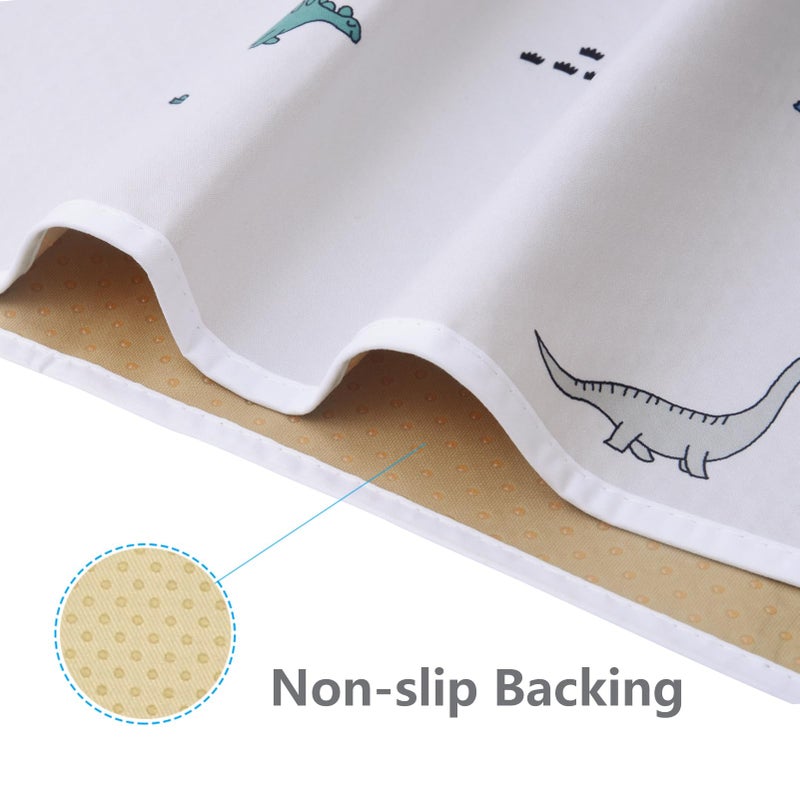 WOMUMON 51â€ Baby Splat Mat for Under High Chair/Arts/Crafts, Washable Waterproof Anti-Slip Floor Splash Mat, Portable Wipeable Spill Mat and Table Cloth - Image 4