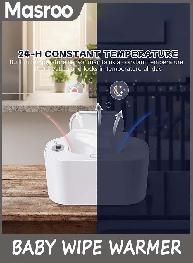 Masroo Baby Wipe Warmer and Baby Wet Wipes Dispenser, 5 Modes of Temperature Heating Control Portable Diaper Wipes Warmer for Newborn Baby, Baby Shower Gifts - Image 5