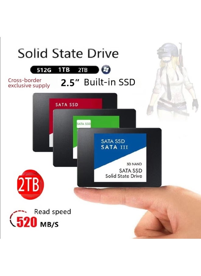 Generic - 2.5-inch Solid State Drive Ssd 2tb 1tb 4tb For Desktop Laptop High Speed Digital Computer Storage-Capacity:Green 4TB - Image 1