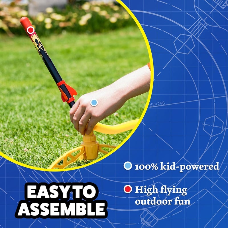 Stomp Rocket X-Treme Rocket Refill Pack - 3 Kid-Powered Rockets for Outdoor Fun - Image 5