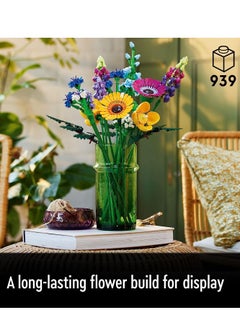 KASTWAVE Flower Building Blocks Kit, Artificial Flowers with Poppies and Lavender, Crafts for Adults, Home Décor, Gifts for Women, Men, Her & Him, Botanical Collection  - Image 2
