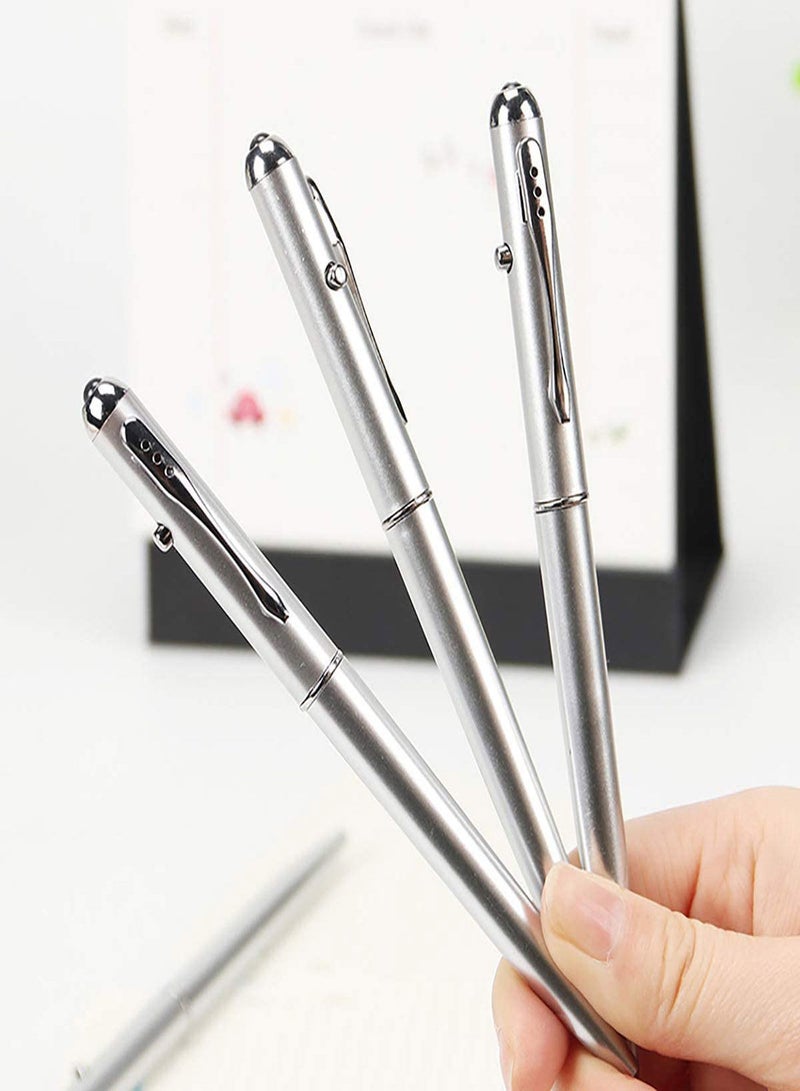 SYOSI قلم حبر غير مرئي، 10 قطع قلم سحري مع ضوء متوهج، قلم فضي للرسم السحري للكتابة، قلم خفيف، أقلام حبر جاف، قلم سري سحري، للوحات الليلية، هدايا الحفلات - Image 3