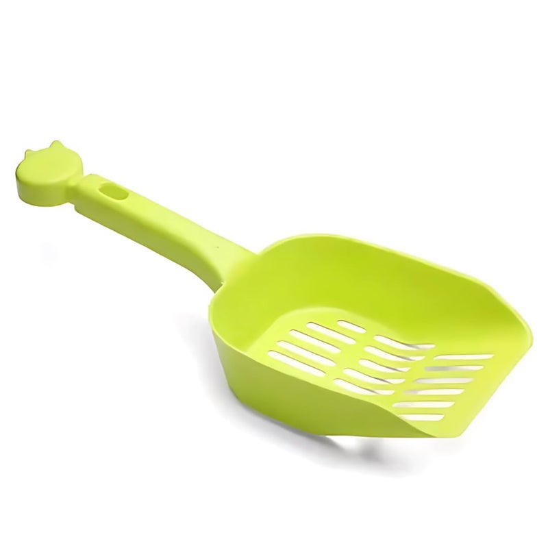 PET FUN Durable Cat Litter Scooper | Lightweight Poop Scoop for Cats | Sturdy Cat Litter Sifter with Comfortable Grip Handle | Suitable for All Litter Boxes (Yellow) - Image 1