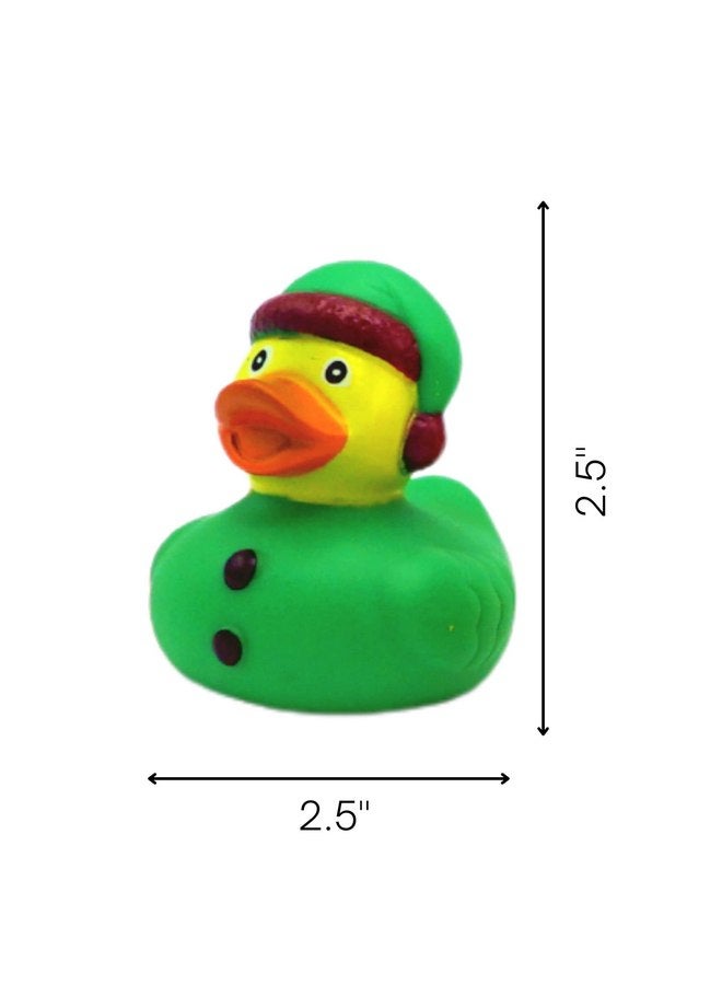 4E's Novelty Christmas Rubber Ducks Bulk (24 Pack) Holiday Themed Rubber Duckies 2.5" - for Kids Party Favors, Bath Toys, Jeep Ducking, Bulk Gifts for Classroom by 4E's Novelty - Image 5