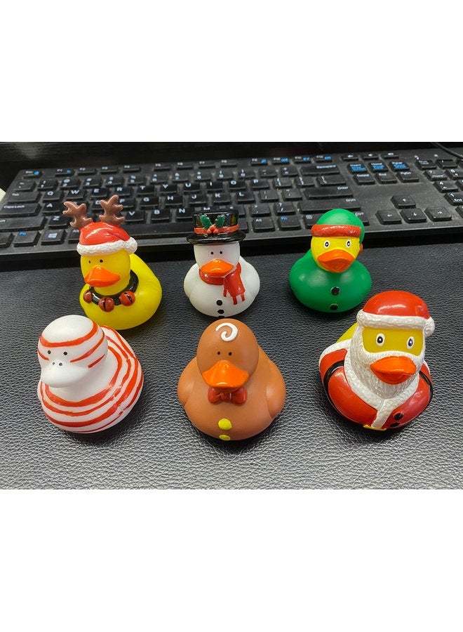 4E's Novelty Christmas Rubber Ducks Bulk (24 Pack) Holiday Themed Rubber Duckies 2.5" - for Kids Party Favors, Bath Toys, Jeep Ducking, Bulk Gifts for Classroom by 4E's Novelty - Image 4