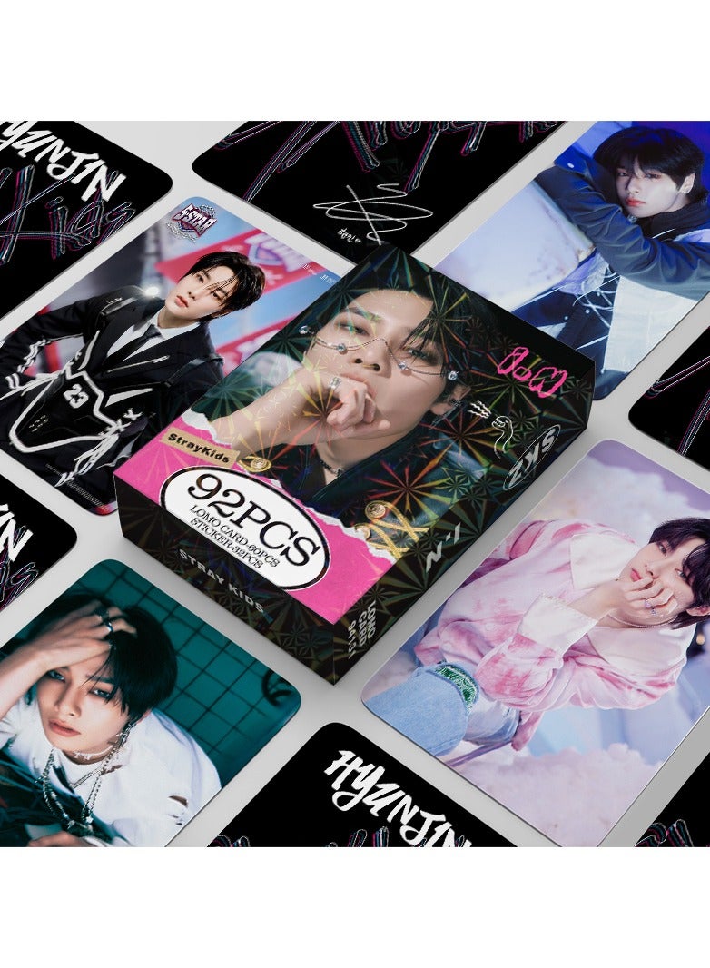 EHOME 92Pcs Stray Kids Member i.n Personal Lomo Card And Sticker - Image 1