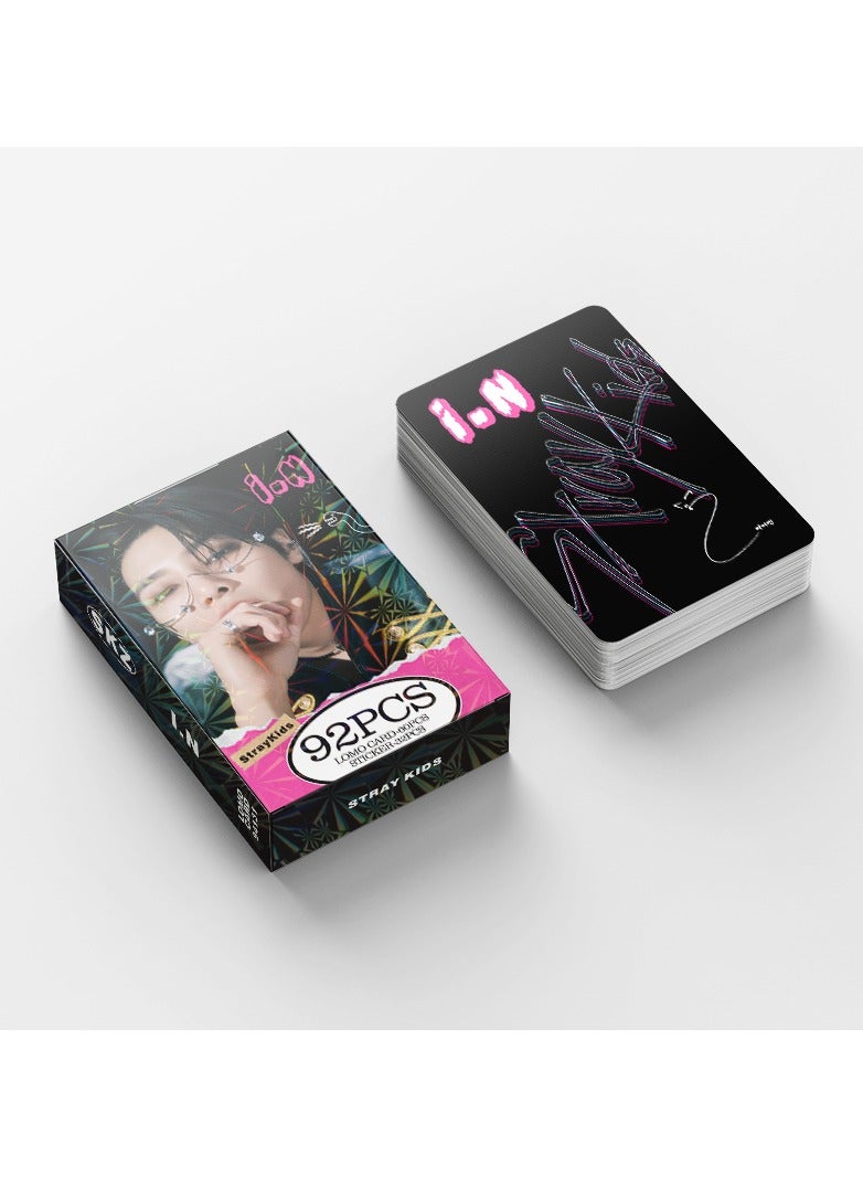 EHOME 92Pcs Stray Kids Member i.n Personal Lomo Card And Sticker - Image 4