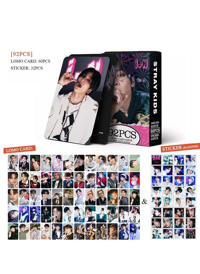 EHOME 92Pcs Stray Kids Member i.n Personal Lomo Card And Sticker - Image 2