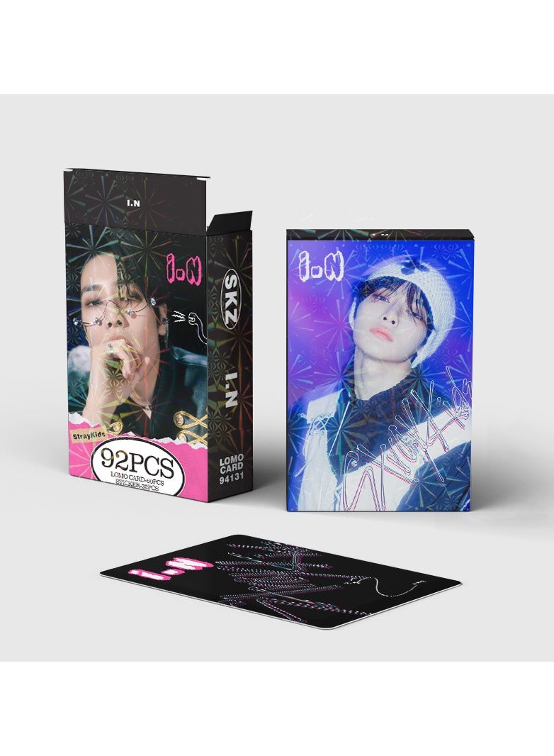 EHOME 92Pcs Stray Kids Member i.n Personal Lomo Card And Sticker - Image 3