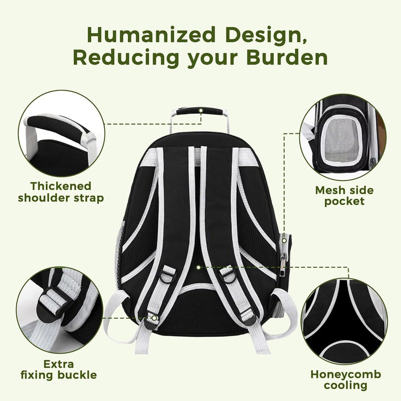 Neostyle Cat Carrier Bubble Bag, Transparent Breathable Capsule Backpack, Pet Convenient Carrier Bag for Small and Medium Cats Dogs. Hiking, outdoor use (Yellow) - Image 5