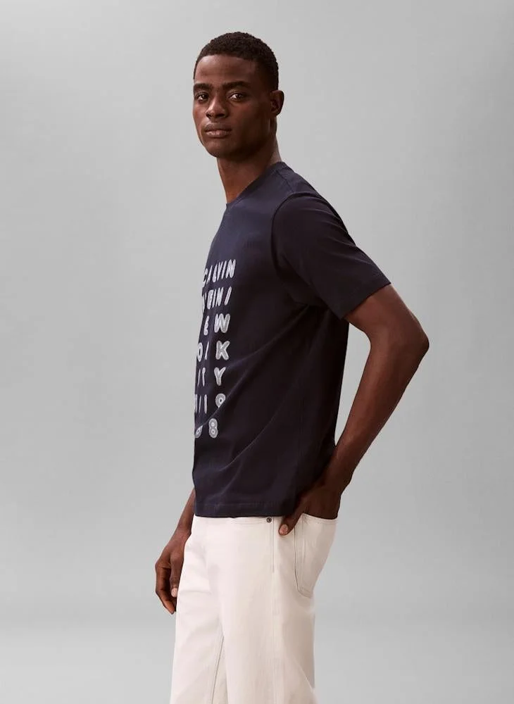 Calvin Klein Jeans  Graphic Crew Neck T-shirt for Men | Best Price UAE