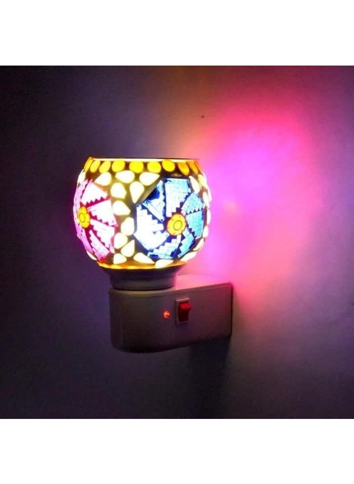 Shree Ashapura Textiles ASHAPURA Creation Kapur Dani Electrical Camphor DiffuserHome Fragrance Aroma Glass Kapoor Dani Essential Oil Diffuser Burner Night Lamp2063  - Image 2