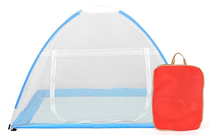 TULSI NETS Baby Mosquito Net, Bottomless Net for Safe and Easy to Use, Portable and Foldable, Suitable for Babies and Toddlers 0-36 Months, Size 4 Ft x 2.5 Ft (White) - Image 1