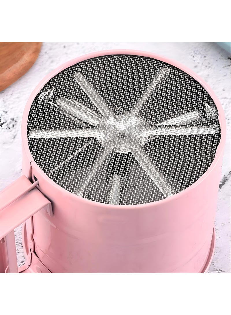 Perfect Handy Hand Sifter, Features A Sturdy Stainless Steel Mesh Cup For Use In Sifting Flour, Powdered Sugar And Pastries - The Perfect Kitchen Tool For Home Pastry Chefs.
