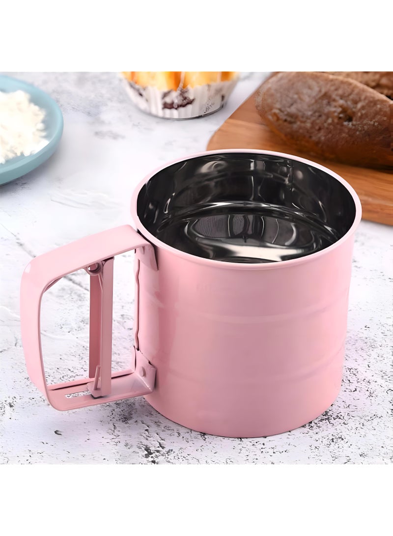 Perfect Handy Hand Sifter, Features A Sturdy Stainless Steel Mesh Cup For Use In Sifting Flour, Powdered Sugar And Pastries - The Perfect Kitchen Tool For Home Pastry Chefs.