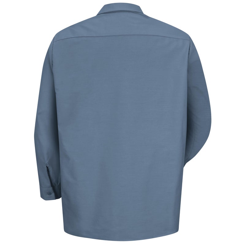 Red Kap Men's Industrial Work Shirt, Regular Fit, Long Sleeve, Postman Blue, X-Large - Image 5