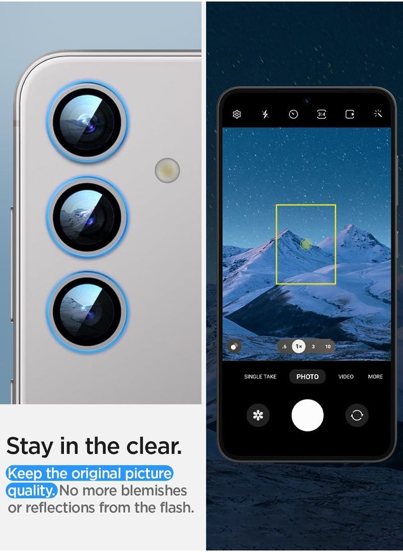 Spigen GLAStR EZ-Fit Optik PRO for Samsung Galaxy S24 Plus Camera Lens Protector [2 PACK] - Marble Gray  - Image 4