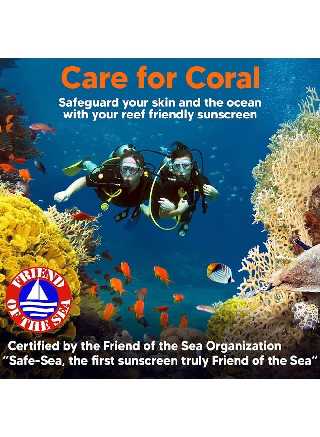 Safe Sea Zinc Oxide Sunscreen SPF50 | Clear Mineral Face Sunscreen Without White Cast | Anti-Jellyfish Sting Protective Lotion | Coral Reef Safe | Travel Size - 2Oz (60ml), Pack of 2 - Image 5