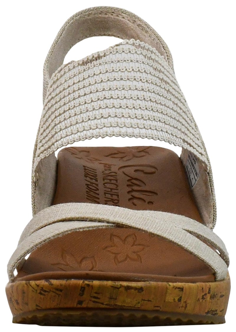 Skechers Women's Beverlee High Tea Wedge Sandal, Natural, 10 M US - Image 2