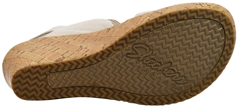 Skechers Women's Beverlee High Tea Wedge Sandal, Natural, 10 M US - Image 5
