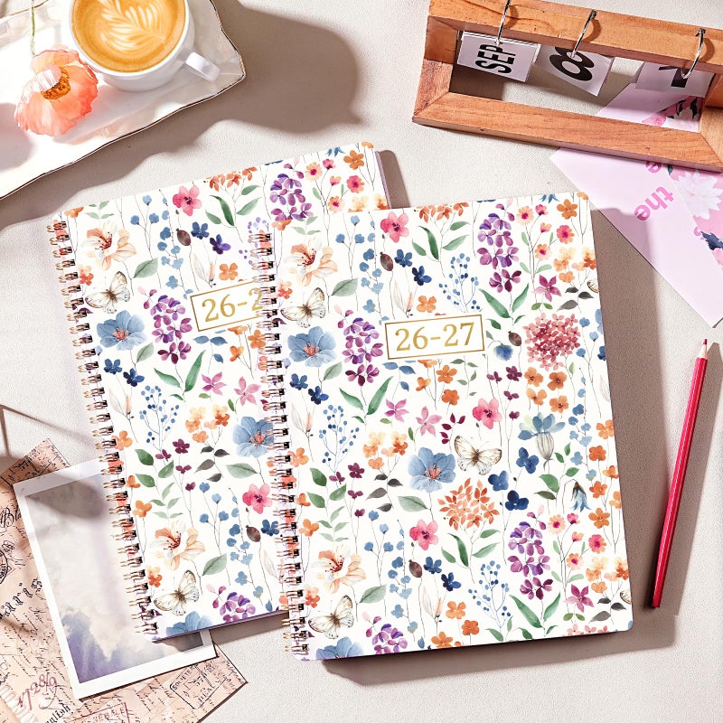 Indeme Planner 2026-2027 - Academic Planner 2026-2027, July 2026 - June 2027, 11â€ x 8.5â€, Weekly and Monthly Planner, Calendar Planner, Colorful Tabs, Back Pocket, Holidays - Wildflowers - Image 2