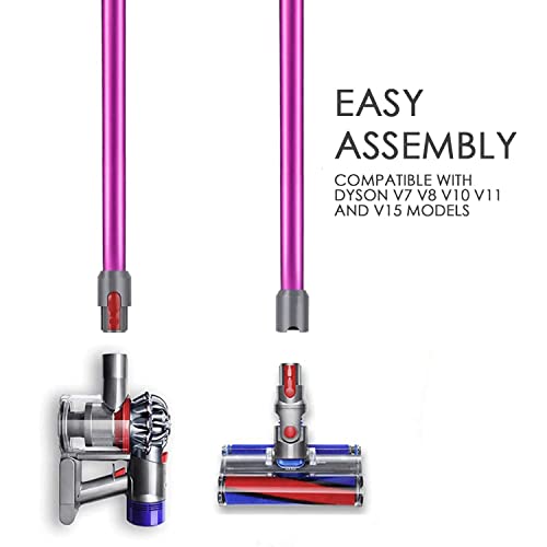 Vacuyahu Replacement Wand Extension Tube for Dyson V7 V8 V10 V11 V15 Models,Quick Release Wand Accessories Compatible with Dyson Cordless Stick Vacuum Cleaner of V7 V8 V10 V11(Fuchsia) - Image 2